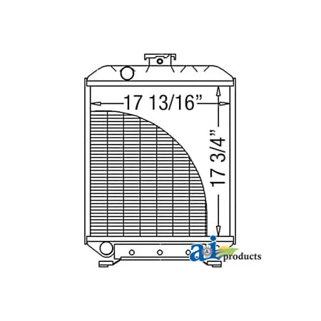A & I Products Radiator 1" x1" x1" A-TA040-16000